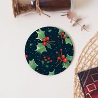 Yılbaşı Temalı Bardak Altlığı